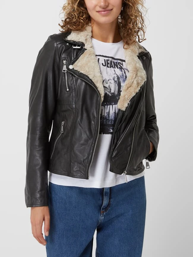 Freaky Nation Lederjacke Im Biker-Look Modell 'Winter Biker Princess' - Schwarz 4 Freaky Nation Lederjacke Im Biker-Look Modell 'Winter Biker Princess' - Schwarz – Bild 4