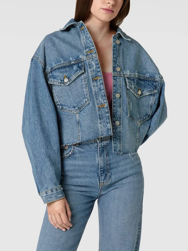 REVIEW Jeansjacke Im Used-Look - Blau 4 REVIEW Jeansjacke Im Used-Look - Blau – Bild 4