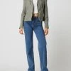 Gipsy Regular Fit Lederjacke Im Biker-Look - Mint