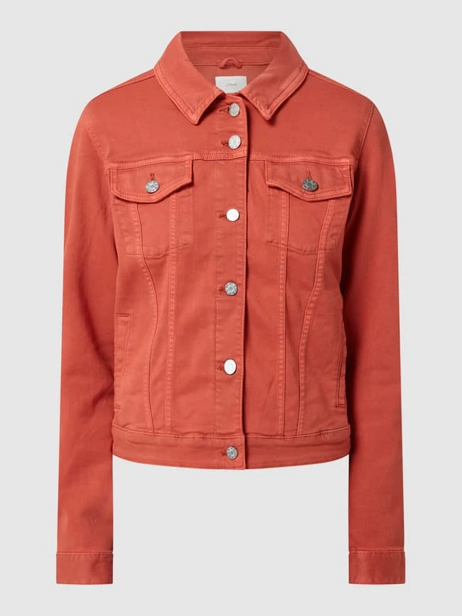 S.Oliver RED LABEL Jeansjacke Mit Viskose-Anteil - Rot 2 S.Oliver RED LABEL Jeansjacke Mit Viskose-Anteil - Rot – Bild 2