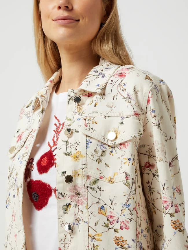 Pennyblack Jeansjacke Mit Floralem Muster Modell 'Fiorente' - Weiß 3 Pennyblack Jeansjacke Mit Floralem Muster Modell 'Fiorente' - Weiß – Bild 3