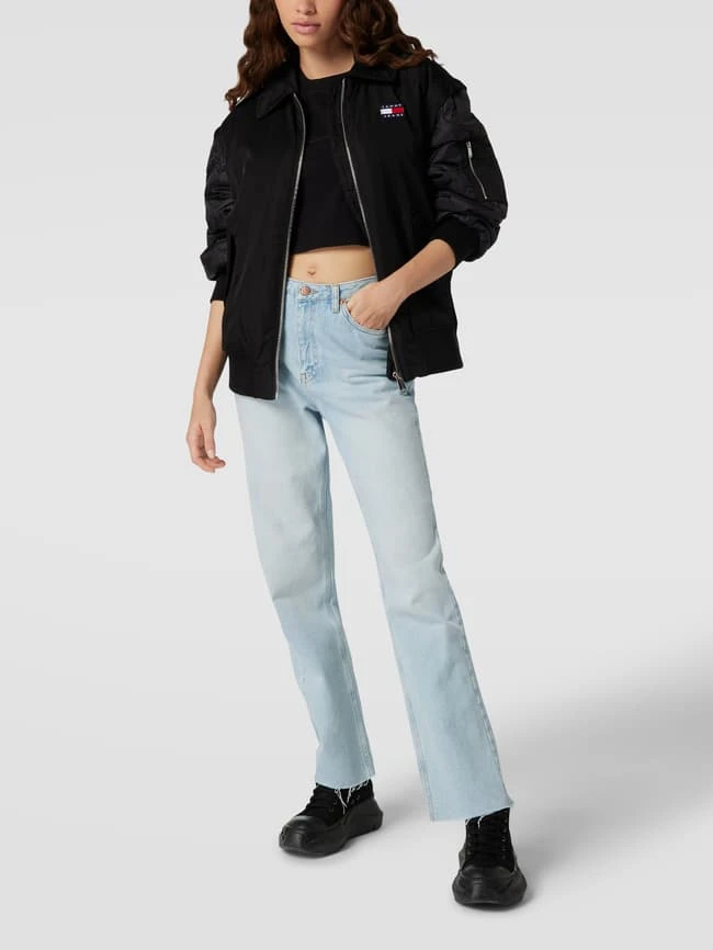 Tommy Jeans Bomberjacke Mit Label-Patch Modell 'SLEEVE BOMBER' - Schwarz 1 Tommy Jeans Bomberjacke Mit Label-Patch Modell 'SLEEVE BOMBER' - Schwarz