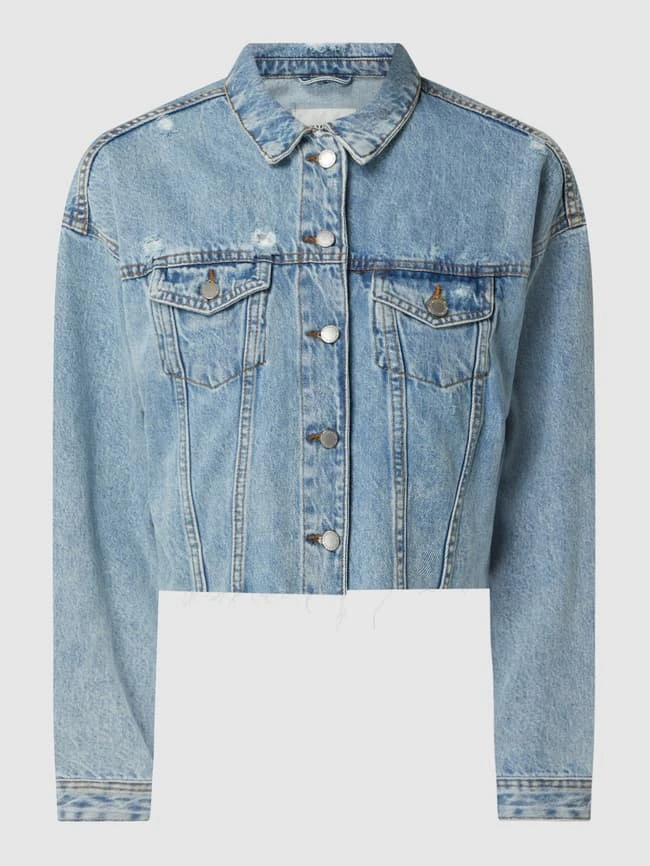 REVIEW Cropped Jeansjacke Aus Baumwolle - Hellblau 2 REVIEW Cropped Jeansjacke Aus Baumwolle - Hellblau – Bild 2