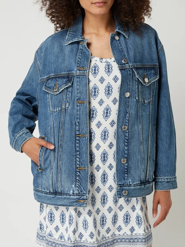 REVIEW Oversized Jeansjacke Mit Eingrifftaschen - Blau 4 REVIEW Oversized Jeansjacke Mit Eingrifftaschen - Blau – Bild 4