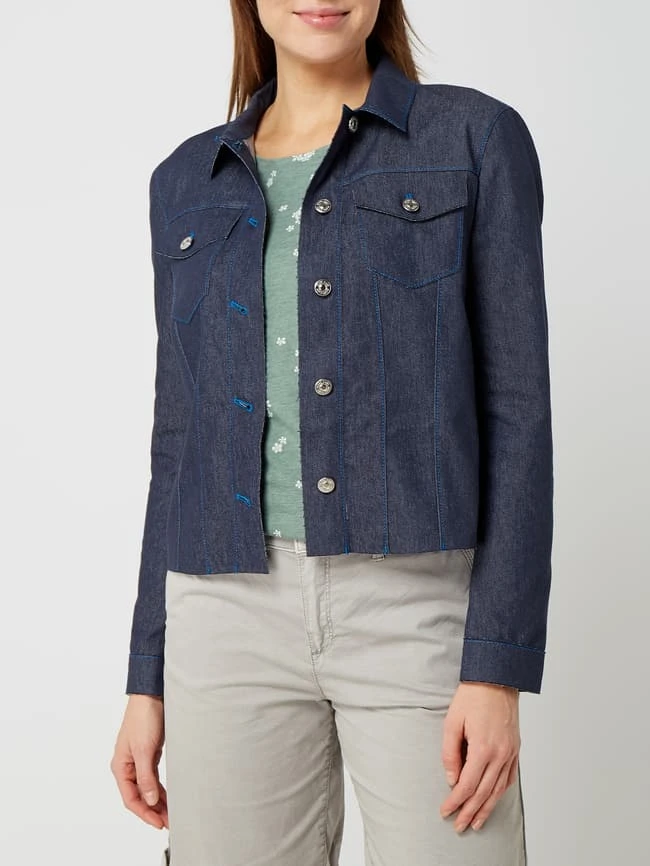 Marc Cain Jeansjacke Mit Pattentaschen - Marineblau 4 Marc Cain Jeansjacke Mit Pattentaschen - Marineblau – Bild 4