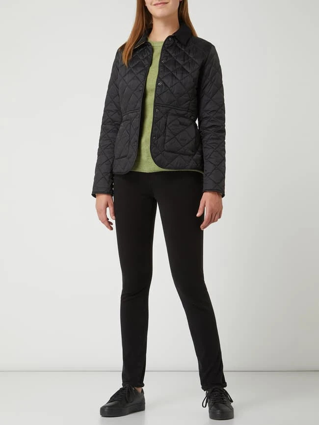 Barbour Steppjacke Mit Cordkragen Modell 'Deveron' - Schwarz 1 Barbour Steppjacke Mit Cordkragen Modell 'Deveron' - Schwarz