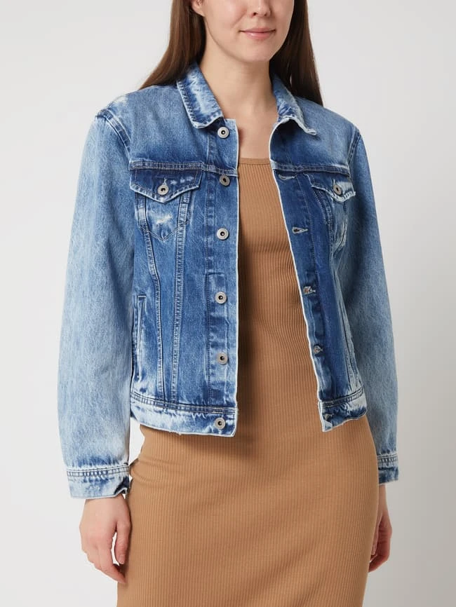 Pepe Jeans Jeansjacke Aus Baumwolle Modell 'Rose' - Hellblau 4 Pepe Jeans Jeansjacke Aus Baumwolle Modell 'Rose' - Hellblau – Bild 4