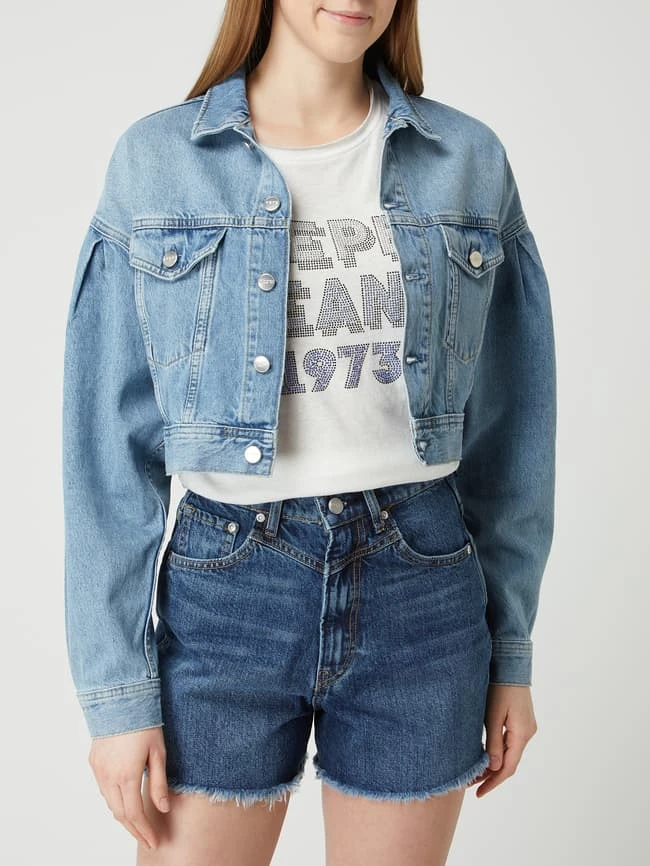 Pepe Jeans Cropped Jeansjacke Aus Baumwolle - Jeans 4 Pepe Jeans Cropped Jeansjacke Aus Baumwolle - Jeans – Bild 4