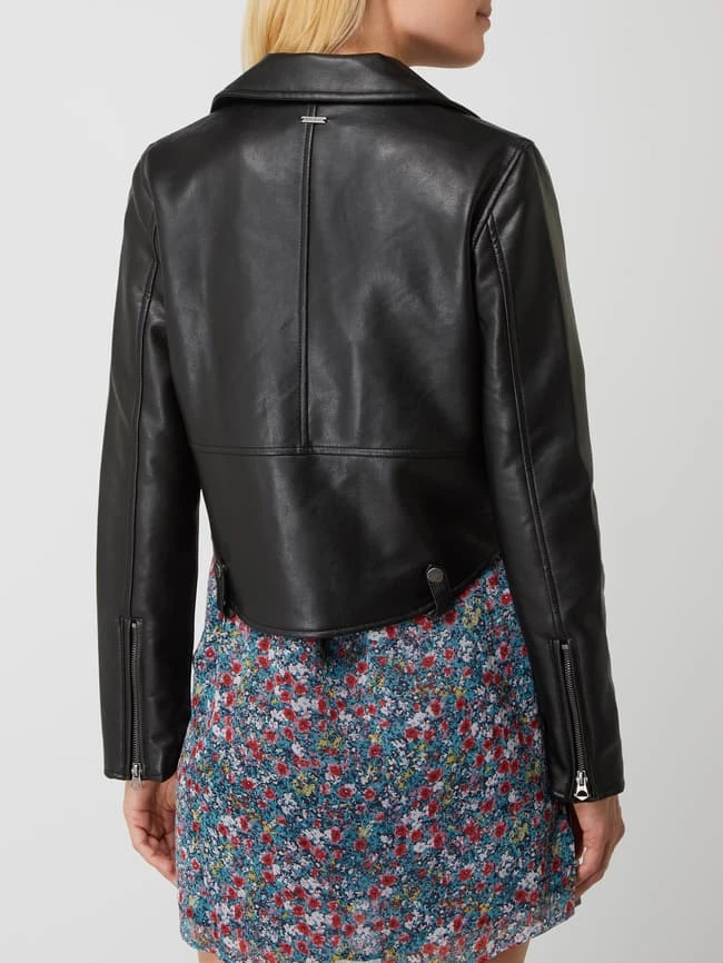 Pepe Jeans Bikerjacke In Leder-Optik Modell 'Gwen' - Schwarz 5 Pepe Jeans Bikerjacke In Leder-Optik Modell 'Gwen' - Schwarz – Bild 5