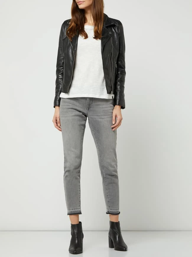 Gipsy Slim Fit Lederjacke Im Biker-Look Modell 'Piper' - Schwarz 1 Gipsy Slim Fit Lederjacke Im Biker-Look Modell 'Piper' - Schwarz