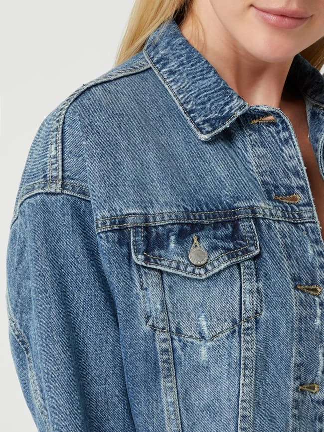 REVIEW Cropped Jeansjacke Aus Baumwolle - Blau 3 REVIEW Cropped Jeansjacke Aus Baumwolle - Blau – Bild 3