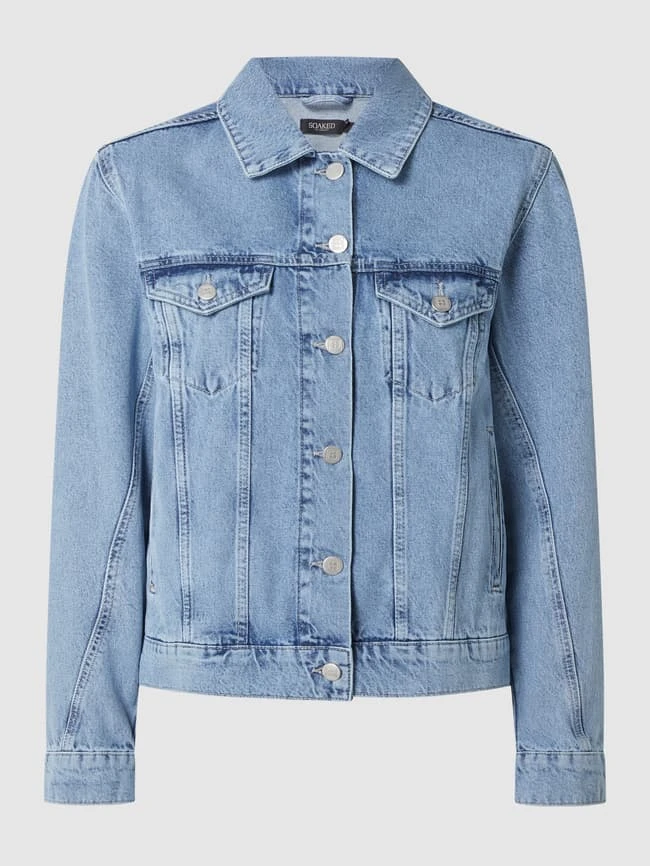 Soaked In Luxury Jeansjacke Mit Pattentaschen Modell 'Tessie' - Hellblau 2 Soaked In Luxury Jeansjacke Mit Pattentaschen Modell 'Tessie' - Hellblau – Bild 2