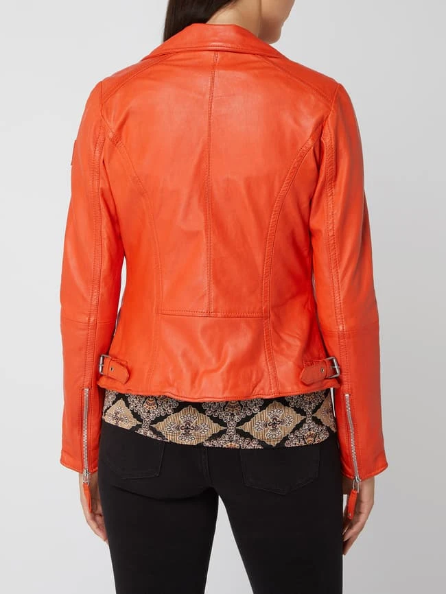 Freaky Nation Lederjacke Im Biker-Look Modell 'Biker Princess' - Orange 5 Freaky Nation Lederjacke Im Biker-Look Modell 'Biker Princess' - Orange – Bild 5