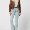 Freaky Nation Lederjacke Im Biker-Look Modell 'Winter Biker Princess' - Camel