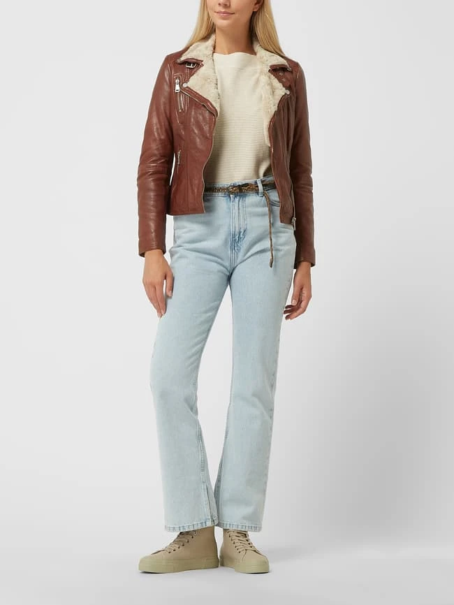 Freaky Nation Lederjacke Im Biker-Look Modell 'Winter Biker Princess' - Camel 1 Freaky Nation Lederjacke Im Biker-Look Modell 'Winter Biker Princess' - Camel