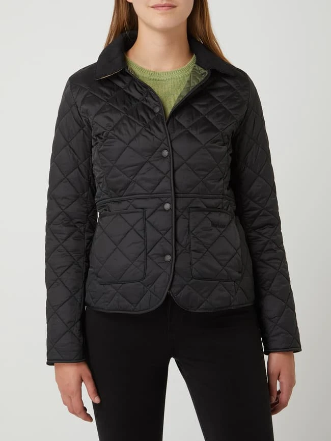 Barbour Steppjacke Mit Cordkragen Modell 'Deveron' - Schwarz 4 Barbour Steppjacke Mit Cordkragen Modell 'Deveron' - Schwarz – Bild 4