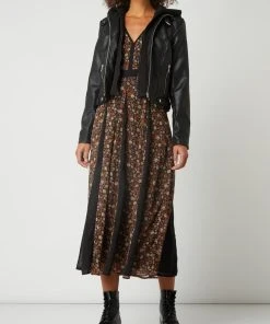 Vero Moda Jacke In Leder-Optik Mit Kapuze Modell 'Cortney' - Schwarz