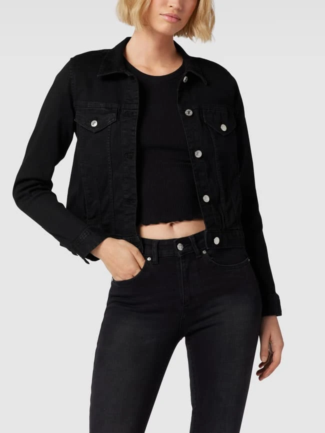 Mango Jeansjacke Mit Umlegekragen - Schwarz 4 Mango Jeansjacke Mit Umlegekragen - Schwarz – Bild 4