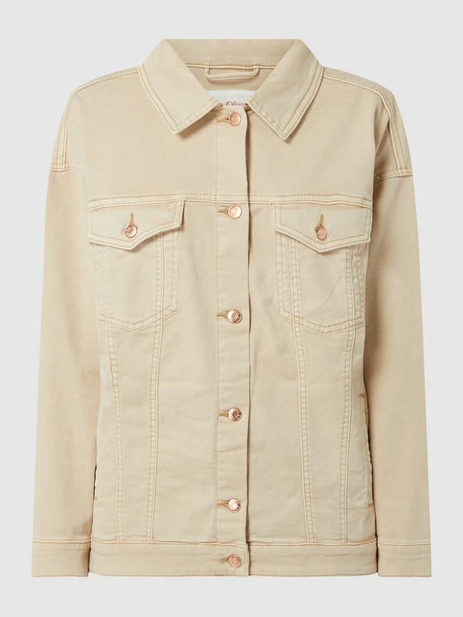 S.Oliver RED LABEL Jeansjacke Mit Stretch-Anteil - Sand 2 S.Oliver RED LABEL Jeansjacke Mit Stretch-Anteil - Sand – Bild 2