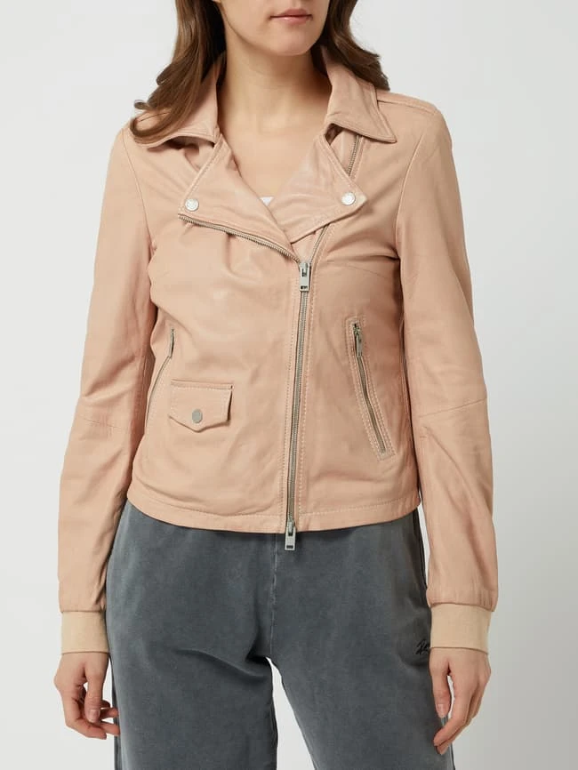 Freaky Nation Lederjacke Im Biker-Look Modell 'Rose' - Pink Meliert 4 Freaky Nation Lederjacke Im Biker-Look Modell 'Rose' - Pink Meliert – Bild 4