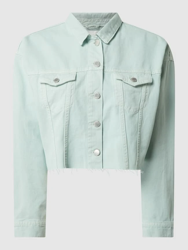 REVIEW Cropped Jeansjacke Mit Pattentaschen - Mint 2 REVIEW Cropped Jeansjacke Mit Pattentaschen - Mint – Bild 2