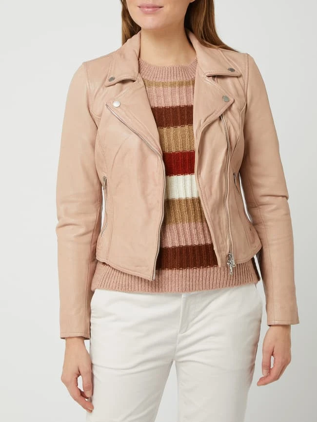 Freaky Nation Lederjacke Im Biker-Look Modell 'Bali' - Hellrosa 4 Freaky Nation Lederjacke Im Biker-Look Modell 'Bali' - Hellrosa – Bild 4