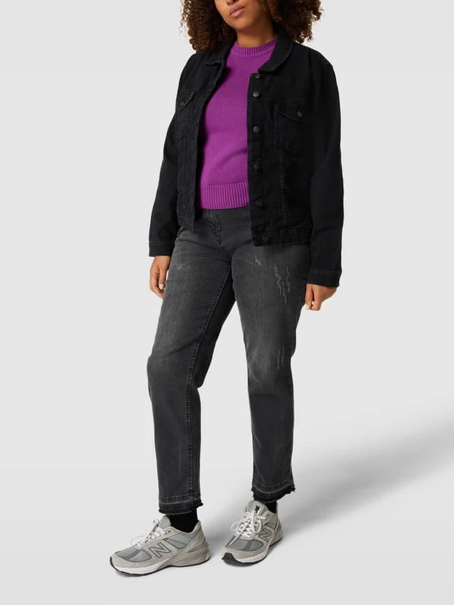 ONLY CARMAKOMA PLUS SIZE Jeansjacke Mit Label-Details - Schwarz 1 ONLY CARMAKOMA PLUS SIZE Jeansjacke Mit Label-Details - Schwarz
