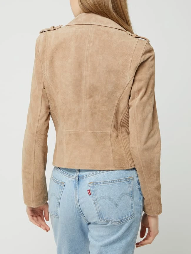 REVIEW Lederjacke Aus Veloursleder - Beige 5 REVIEW Lederjacke Aus Veloursleder - Beige – Bild 5