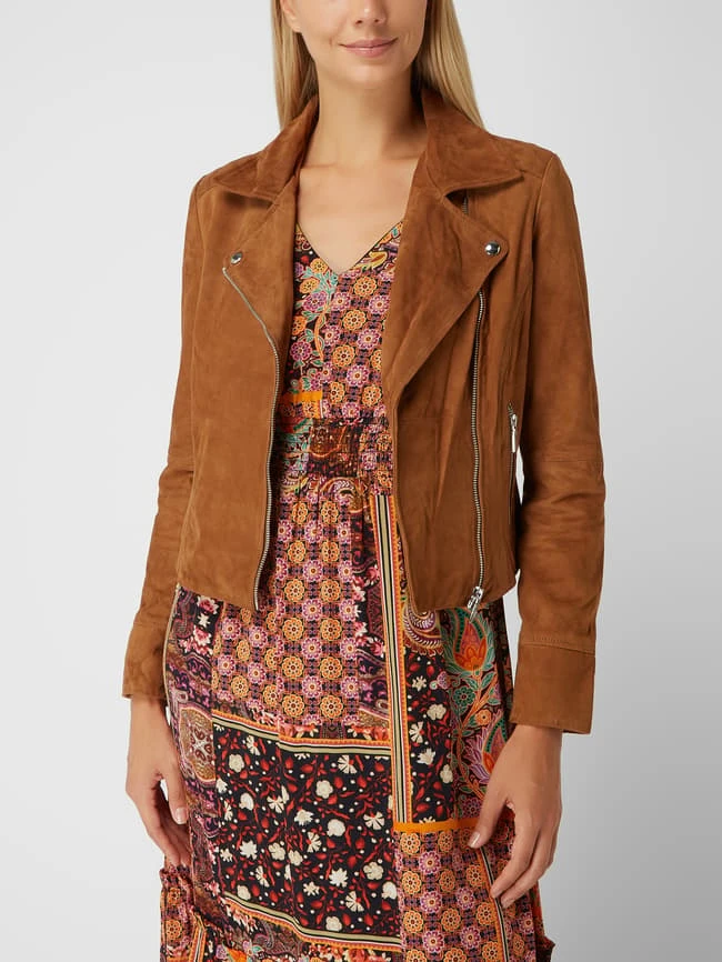 Princess Goes Hollywood Lederjacke Im Biker-Look - Haselnuss Braun 4 Princess Goes Hollywood Lederjacke Im Biker-Look - Haselnuss Braun – Bild 4