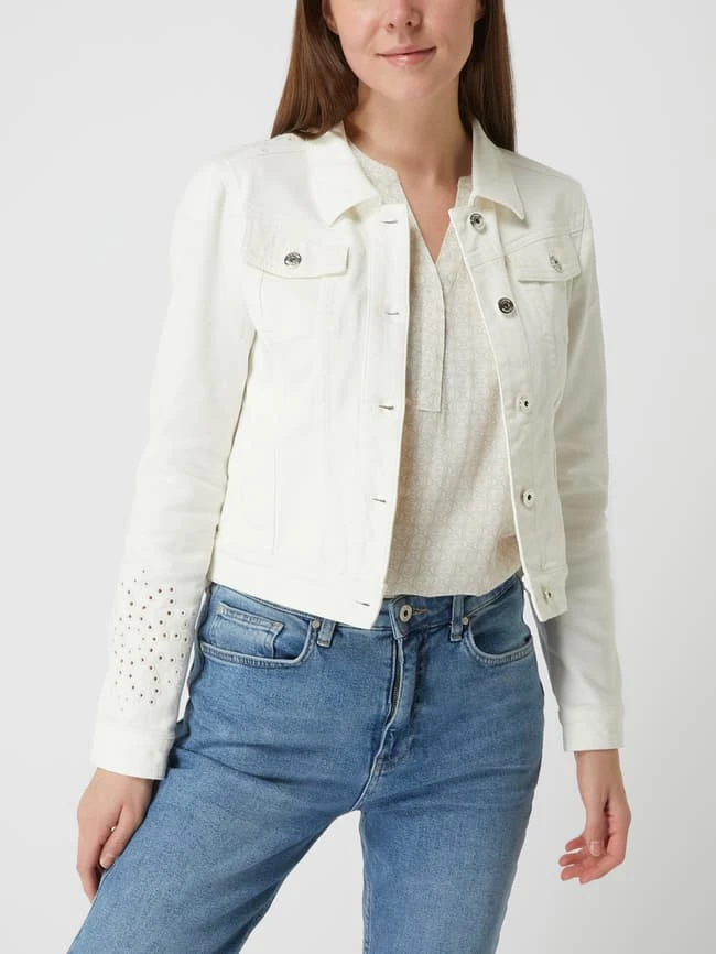 Taifun Jeansjacke Mit Lochstickereien - Offwhite 4 Taifun Jeansjacke Mit Lochstickereien - Offwhite – Bild 4