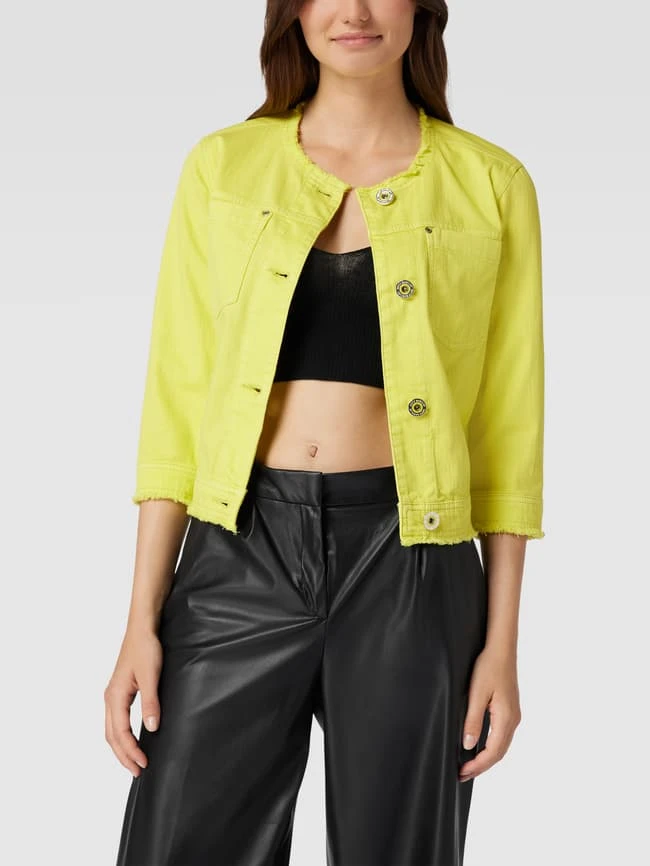 Betty Barclay Jeansjacke Mit Ausgefransten Abschlüssen Modell 'Mai' - Gelb 4 Betty Barclay Jeansjacke Mit Ausgefransten Abschlüssen Modell 'Mai' - Gelb – Bild 4