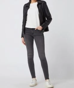 Jilani Lederjacke Mit Reißverschlusstaschen - Schwarz