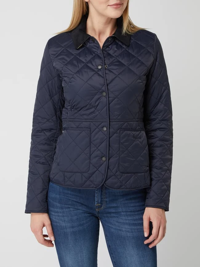 Barbour Steppjacke Mit Cordkragen Modell 'Deveron' - Marineblau 4 Barbour Steppjacke Mit Cordkragen Modell 'Deveron' - Marineblau – Bild 4