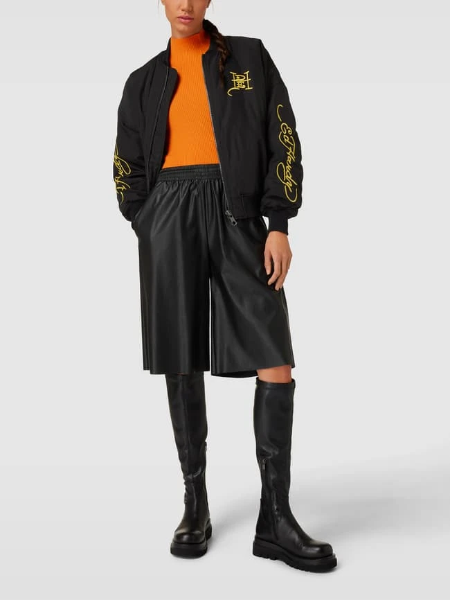 Ed Hardy Oversized Bomberjacke Mit Label-Stitching Modell 'TIGER' - Schwarz 1 Ed Hardy Oversized Bomberjacke Mit Label-Stitching Modell 'TIGER' - Schwarz