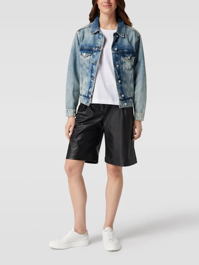 Bash Jeansjacke Aus Baumwolle Mit Kontrastnähten - Jeans 1 Bash Jeansjacke Aus Baumwolle Mit Kontrastnähten - Jeans