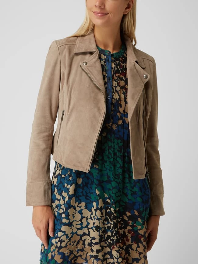 Princess Goes Hollywood Lederjacke Im Biker-Look - Taupe 4 Princess Goes Hollywood Lederjacke Im Biker-Look - Taupe – Bild 4