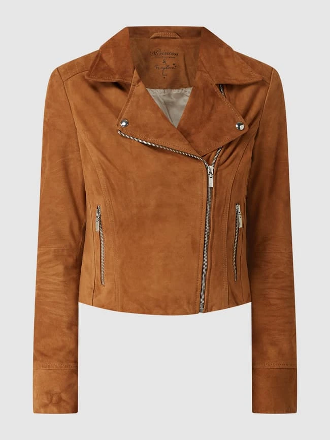 Princess Goes Hollywood Lederjacke Im Biker-Look - Haselnuss Braun 2 Princess Goes Hollywood Lederjacke Im Biker-Look - Haselnuss Braun – Bild 2