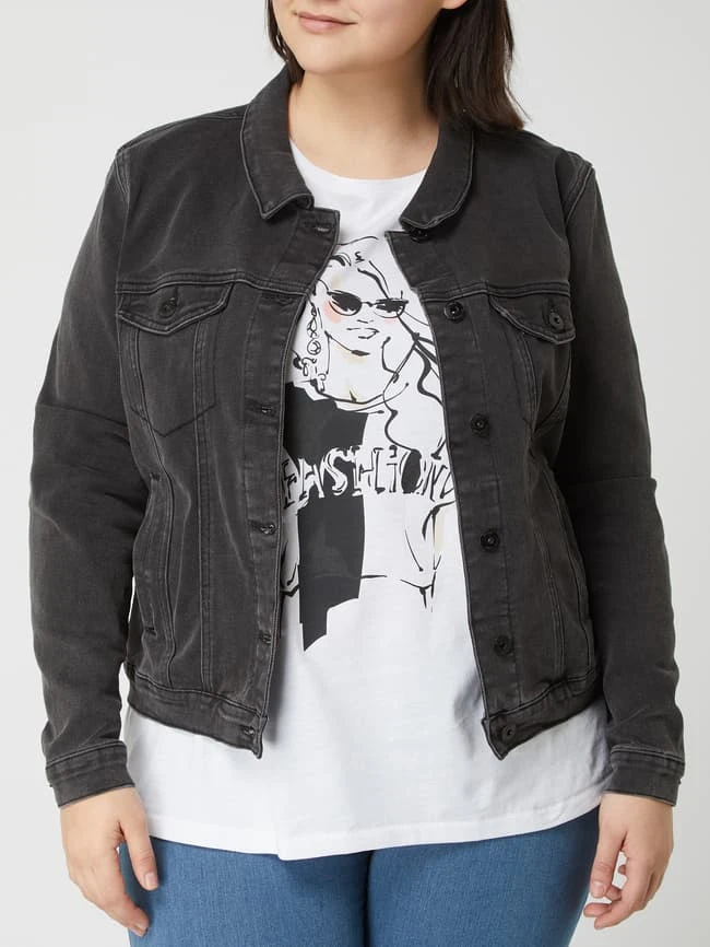ONLY CARMAKOMA PLUS SIZE Jeansjacke Mit Pattentaschen Modell 'Cardia' - Jeans 4 ONLY CARMAKOMA PLUS SIZE Jeansjacke Mit Pattentaschen Modell 'Cardia' - Jeans – Bild 4
