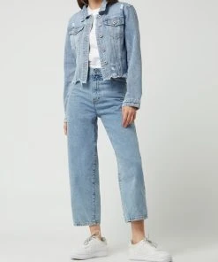 Miss Goodlife Cropped Jeansjacke Aus Baumwoll-Viskose-Mix - Bleu