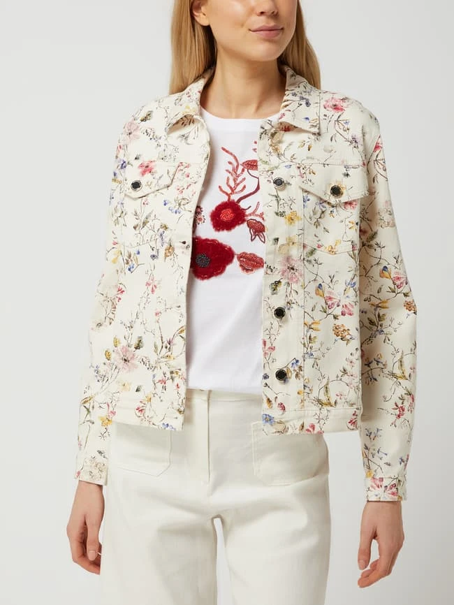 Pennyblack Jeansjacke Mit Floralem Muster Modell 'Fiorente' - Weiß 4 Pennyblack Jeansjacke Mit Floralem Muster Modell 'Fiorente' - Weiß – Bild 4