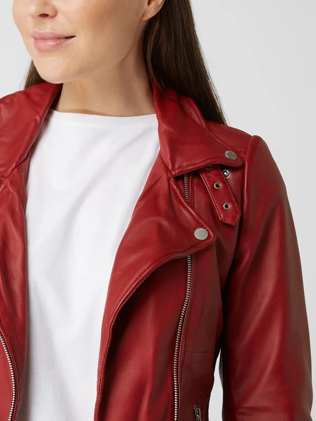 Freaky Nation Lederjacke Im Biker-Look Modell 'Princess' - Rot 3 Freaky Nation Lederjacke Im Biker-Look Modell 'Princess' - Rot – Bild 3