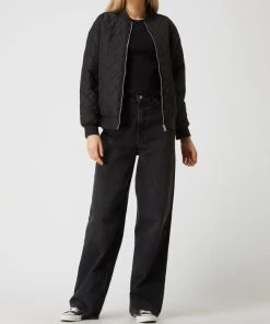 URBAN CLASSICS Bomber Mit Steppnähten - Schwarz