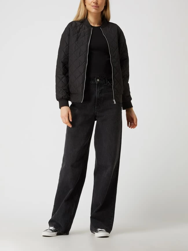 URBAN CLASSICS Bomber Mit Steppnähten - Schwarz 1 URBAN CLASSICS Bomber Mit Steppnähten - Schwarz