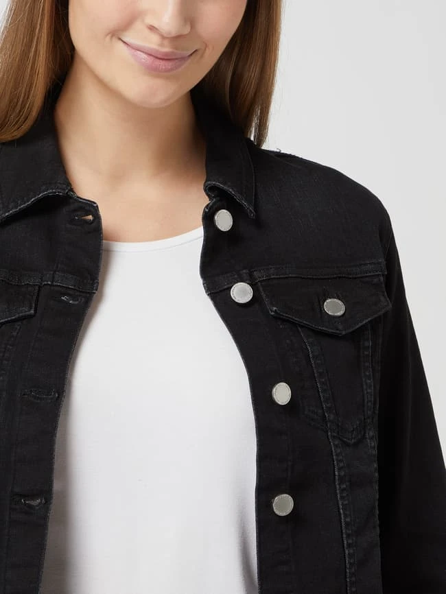 Vila Jeansjacke Mit Stretch-Anteil Modell 'Vineed' - Schwarz 3 Vila Jeansjacke Mit Stretch-Anteil Modell 'Vineed' - Schwarz – Bild 3