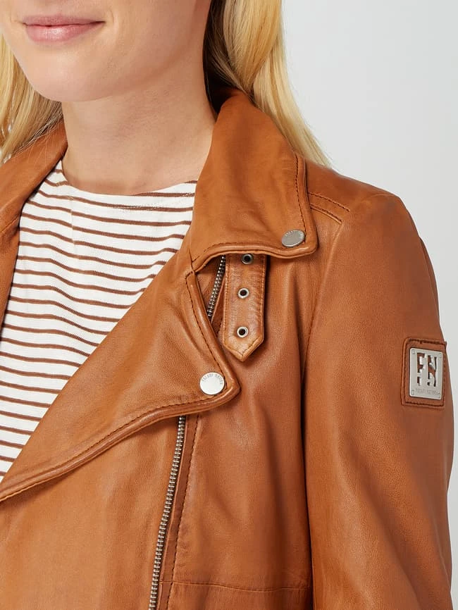Freaky Nation Lederjacke Im Biker-Look Modell 'Biker Princess' - Camel 3 Freaky Nation Lederjacke Im Biker-Look Modell 'Biker Princess' - Camel – Bild 3