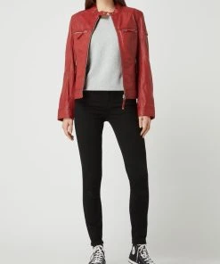 Cabrini Lederjacke Im Biker-Look - Rot