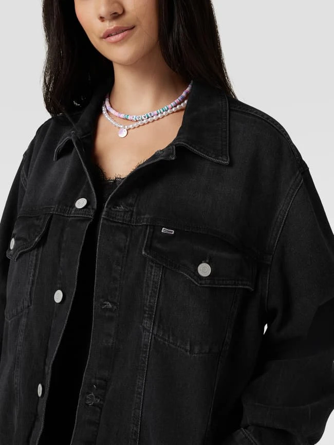 Tommy Jeans Curve PLUS SIZE Jeansjacke Mit Label-Patch Modell 'Trucker' - Schwarz 3 Tommy Jeans Curve PLUS SIZE Jeansjacke Mit Label-Patch Modell 'Trucker' - Schwarz – Bild 3