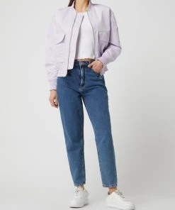 Marc O'Polo Denim Bomber Mit Ärmeltasche - Flieder