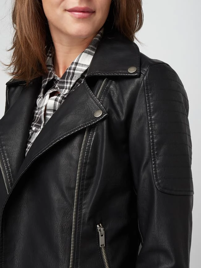 Noisy May Jacke Im Biker-Look - Schwarz 3 Noisy May Jacke Im Biker-Look - Schwarz – Bild 3