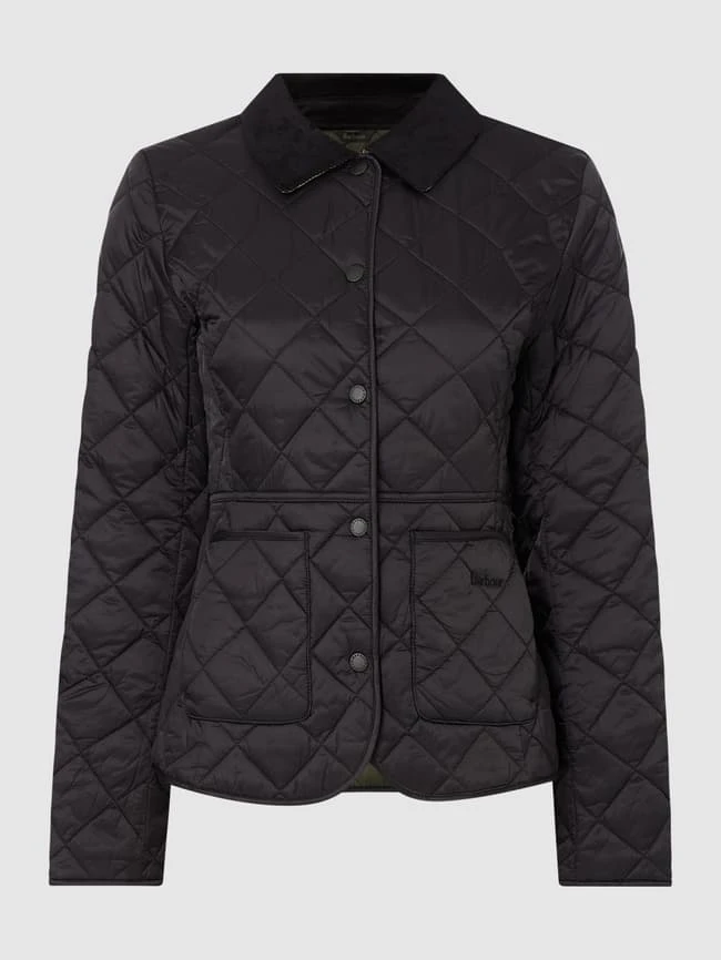 Barbour Steppjacke Mit Cordkragen Modell 'Deveron' - Schwarz 2 Barbour Steppjacke Mit Cordkragen Modell 'Deveron' - Schwarz – Bild 2